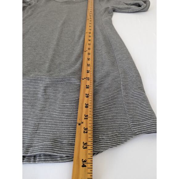 Lou & Grey Womens Size Medium Dress Long Sleeve‎ Gray Striped Rayon Blend Soft - Picture 7 of 7